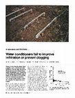 Research paper thumbnail of In laboratory and field tests, water conditioners fail to improve infiltration or prevent clogging