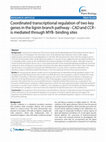 Research paper thumbnail of Coordinated transcriptional regulation of two key genes in the lignin branch pathway - CAD and CCR - is mediated through MYB- binding sites