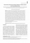 Research paper thumbnail of Characteristics and Outcomes of Patients Admitted to a Pediatric Intensive Care Unit in Southwest of Iran