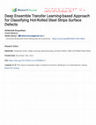 Research paper thumbnail of Deep Ensemble Transfer Learning-based Approach for Classifying Hot-Rolled Steel Strips Surface Defects