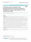 Research paper thumbnail of Combining adverse pregnancy and perinatal outcomes for women exposed to antiepileptic drugs during pregnancy, using a latent trait model