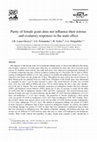 Research paper thumbnail of Parity of female goats does not influence their estrous and ovulatory responses to the male effect