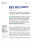 Research paper thumbnail of Decision letter: Subcellular sequencing of single neurons reveals the dendritic transcriptome of GABAergic interneurons