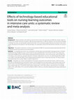 Research paper thumbnail of Effects of technology-based educational tools on nursing learning outcomes in intensive care units: a systematic review and meta-analysis