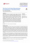 Research paper thumbnail of The Church and Cultural Reconstruction for Development in Sub-Saharan Africa