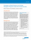 Research paper thumbnail of Strategies to Build Evidence for Kinship Navigator Programs Under the Family First Act