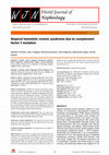 Research paper thumbnail of Atypical hemolytic-uremic syndrome due to complement factor I mutation