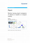 Research paper thumbnail of Machine learning based investigation of influence of weather on transport mobility