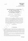 Research paper thumbnail of M.: Reconciliation of approaches to the construction of canonical extensions of bounded lattices