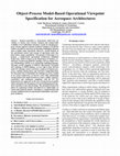 Research paper thumbnail of Object-Process Model-Based Operational Viewpoint Specification for Aerospace Architectures