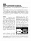 Research paper thumbnail of Pulmonary Paragonimiasis: A Great Masquerader