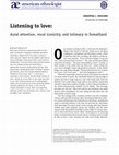 Research paper thumbnail of Listening to love