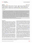 Research paper thumbnail of Experimental observation of spin−split energy dispersion in high-mobility single-layer graphene/WSe2 heterostructures