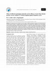 Research paper thumbnail of Effect of different packaging materials on the efficacy of sweet flag rhizome powder (Acorus calamus L.) treated sorghum against Sitophilus oryzae