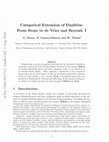 Research paper thumbnail of G N ] 1 A ug 2 02 0 Categorical Extension of Dualities : From Stone to de Vries and Beyond