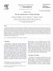 Research paper thumbnail of On the optimization of heap leaching