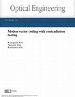 Research paper thumbnail of Motion vector coding with contradiction testing