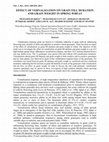 Research paper thumbnail of Effect of vernalization on grain fill duration and grain weight in spring wheat