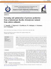 Research paper thumbnail of Screening and optimization of protease production from a halotolerant Bacillus licheniformis isolated from saltern sediments