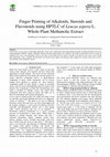 Research paper thumbnail of Finger Printing of Alkaloids, Steroids and Flavonoids using HPTLC of Leucas aspera L. Whole Plant Methanolic Extract