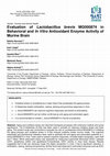 Research paper thumbnail of Evaluation of Lactobacillus brevis MG000874 in Behavioral and In Vitro Antioxidant Enzyme Activity of Murine Brain