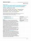 Research paper thumbnail of Tissue and host species-specific transcriptional changes in models of experimental visceral leishmaniasis