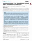 Research paper thumbnail of Systematic Evaluation of the Patient-Reported Outcome (PRO) Content of Clinical Trial Protocols