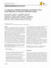 Research paper thumbnail of A Comparison of Health Professionals' and Patients' Views of the Importance of Outcomes of Bariatric Surgery