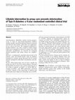 Research paper thumbnail of Lifestyle intervention by group care prevents deterioration of Type II diabetes: a 4-year randomized controlled clinical trial