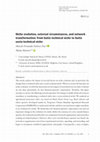 Research paper thumbnail of Niche evolution, external circumstances, and network transformation