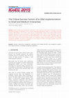 Research paper thumbnail of The critical success factors of e-CRM implementation to small and medium enterprises