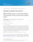 Research paper thumbnail of Metabolically active, non-nitrogen fixing, Trichodesmium in UK coastal waters during winter