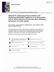 Research paper thumbnail of Method for Observing pHysical Activity and Wellbeing (MOHAWk): validation of an observation tool to assess physical activity and other wellbeing behaviours in urban spaces