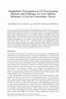 Research paper thumbnail of Bangladesh's Participation in UN Peacekeeping Missions and Challenges for Civil–Military Relations: A Case for Concordance Theory