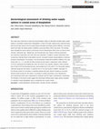 Research paper thumbnail of Bacteriological assessment of drinking water supply options in coastal areas of Bangladesh