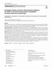 Research paper thumbnail of Knowledge, attitudes, and factors determining the willingness for COVID-19 vaccination among students in Bangladesh: An online-based cross-sectional study