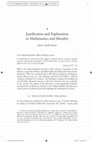 Research paper thumbnail of Justification and Explanation in Mathematics and Morality