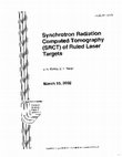 Research paper thumbnail of Synchrotron Radiation Computed Tomography (SRCT) of Ruled Laser Targets