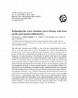 Research paper thumbnail of Estimating the water retention curve of stony soils from on-the-spot tension infiltrometry