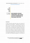 Research paper thumbnail of (Re)thinking Critique: Transversal and Ethico-Aesthetic Dimensions in Partaking Practices