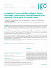 Research paper thumbnail of Comparison of concurrent chemoradiation therapy with weekly cisplatin versus monthly fluorouracil plus cisplatin in FIGO stage IIB-IVA cervical cancer