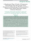 Research paper thumbnail of A randomized phase II study of perioperative chemotherapy plus bevacizumab versus postoperative chemotherapy plus bevacizumab inpatients with upfront resectable hepatic colorectal metastases (APPROACH)