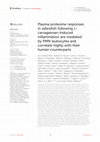 Research paper thumbnail of Plasma proteome responses in zebrafish following λ-carrageenan-Induced inflammation are mediated by PMN leukocytes and correlate highly with their human counterparts