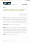 Research paper thumbnail of A formação do pedagogo: Quem são e o que dizem os alunos concluintes de um curso de pedagogia