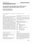 Research paper thumbnail of The anti-arthritic and anti-oxidative effect of NBD (6-nitro-1,3-benzodioxane) in adjuvant-induced arthritis (AIA) in rats