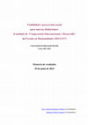 Research paper thumbnail of Visibilidad y proyección social para nuevas titulaciones: el módulo de ‘Cooperación Internacional y Desarrollo’ del Grado en Humanidades