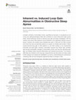 Research paper thumbnail of Inherent vs. Induced Loop Gain Abnormalities in Obstructive Sleep Apnea