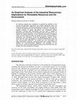 Research paper thumbnail of An Empirical Analysis of the Industrial Bioeconomy: Implications for Renewable Resources and the Environment