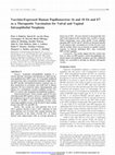 Research paper thumbnail of Vaccinia-expressed human papillomavirus 16 and 18 e6 and e7 as a therapeutic vaccination for vulval and vaginal intraepithelial neoplasia