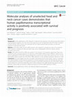 Research paper thumbnail of Molecular analyses of unselected head and neck cancer cases demonstrates that human papillomavirus transcriptional activity is positively associated with survival and prognosis